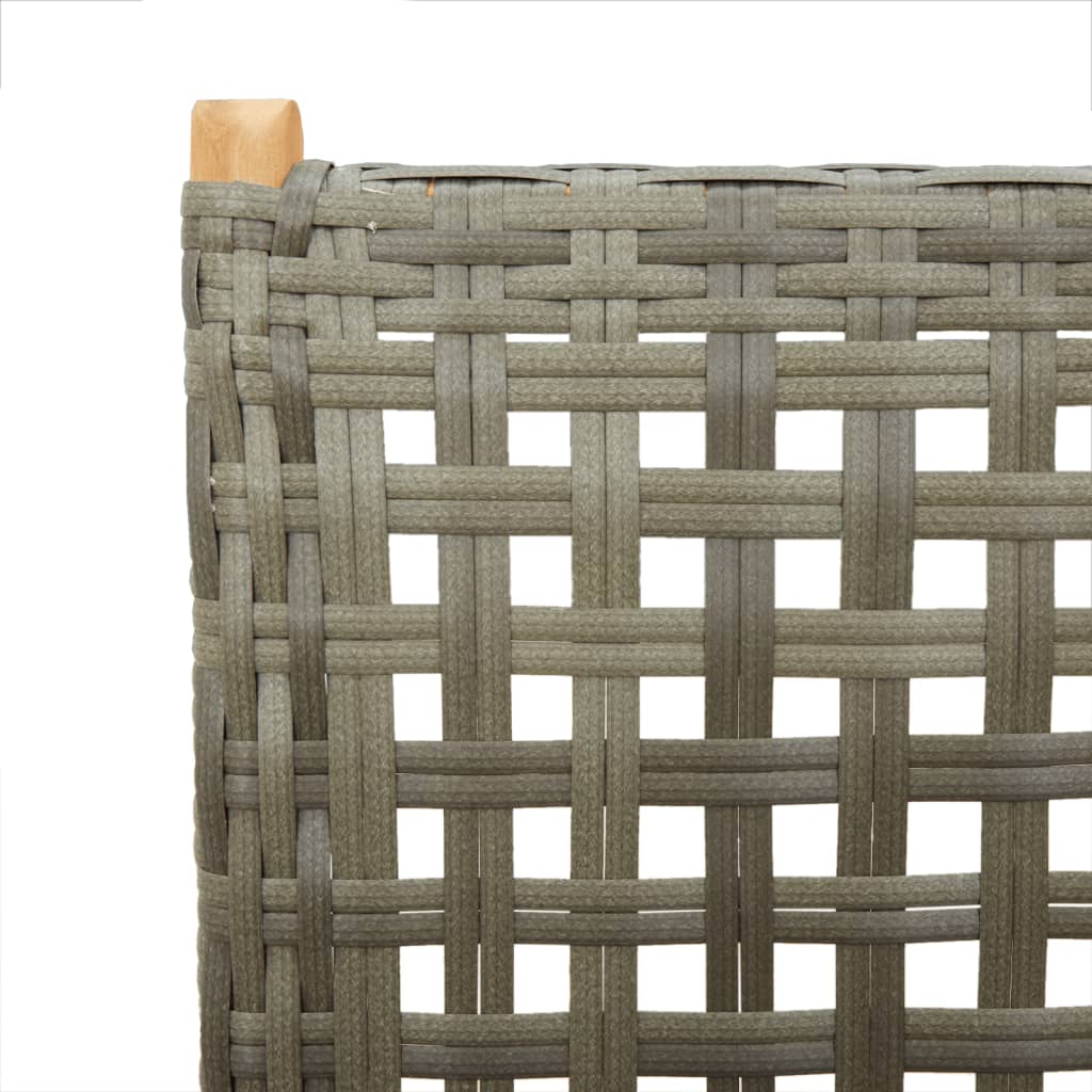 havestole 8 stk. med lænefunktion polyrattan grå