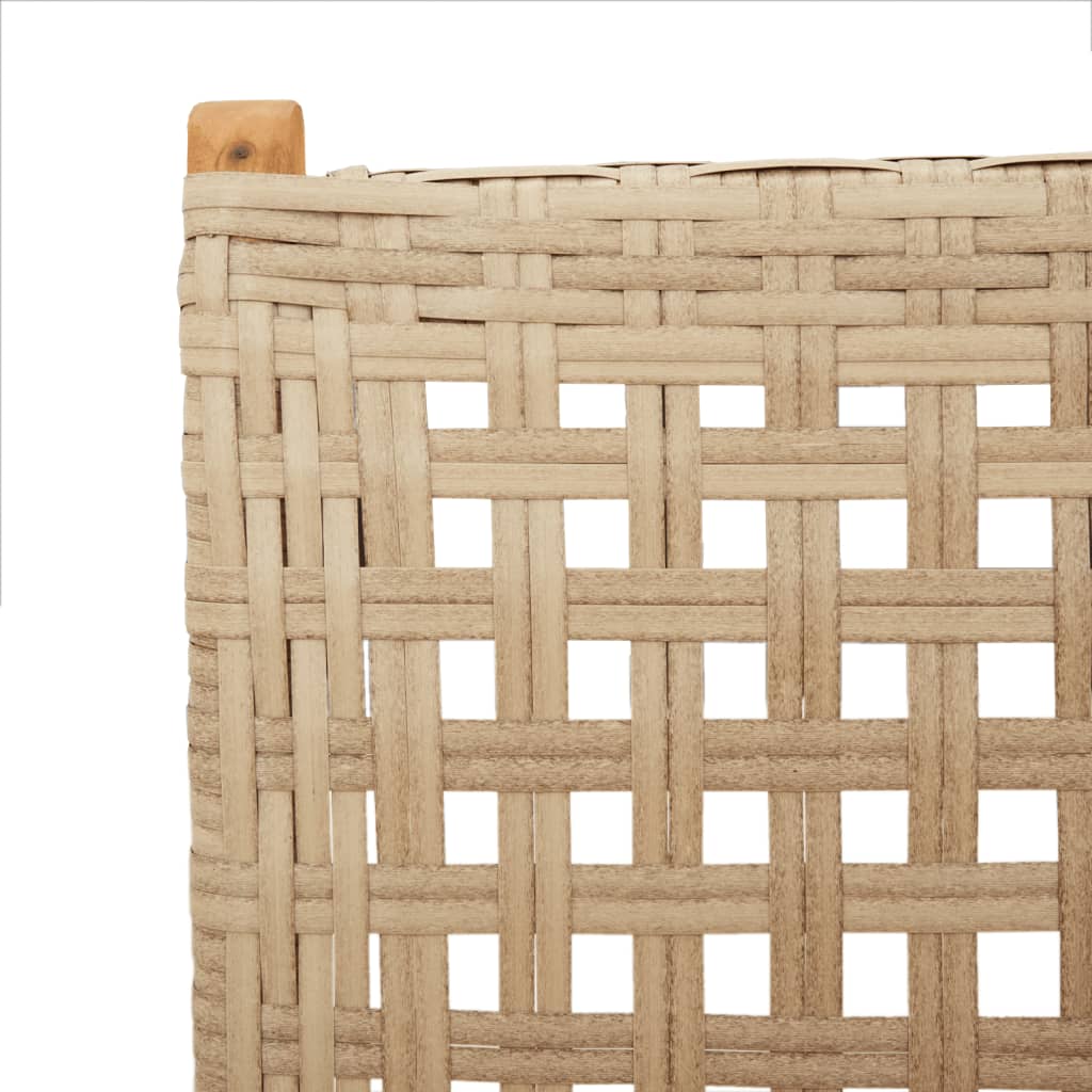havestole 6 stk. med lænefunktion polyrattan beige