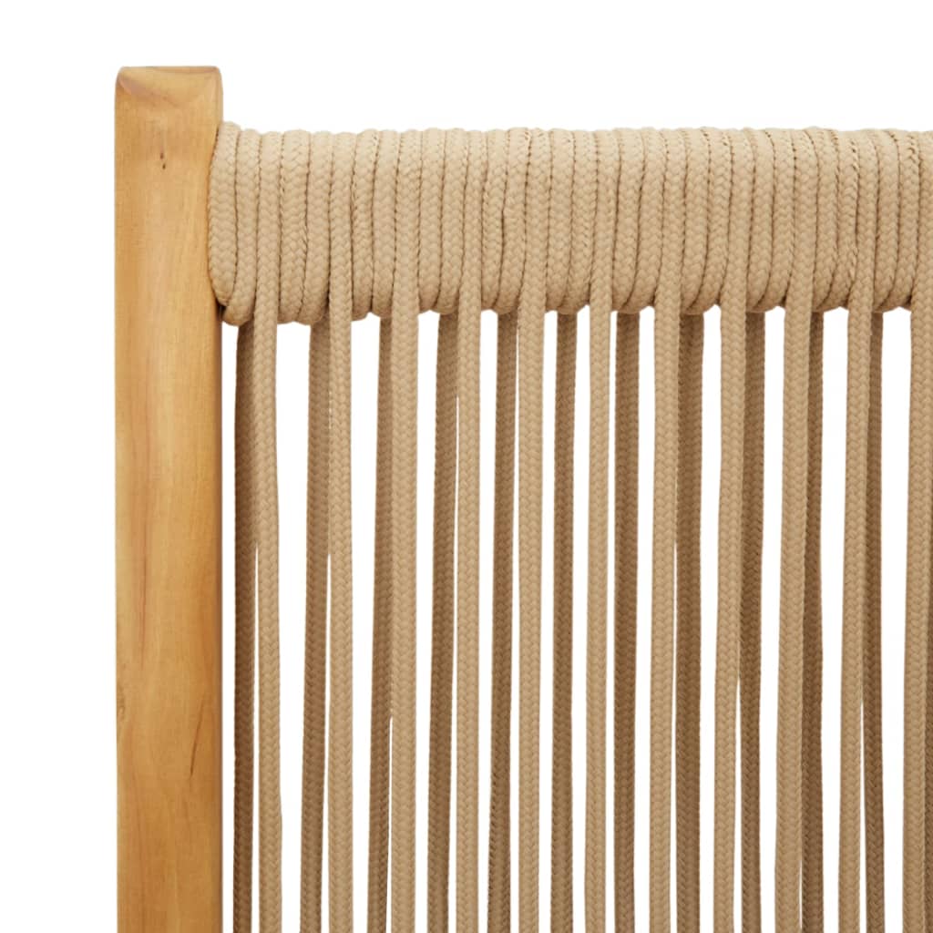 havestole 8 stk. med lænefunktion massivt akacietræ beige