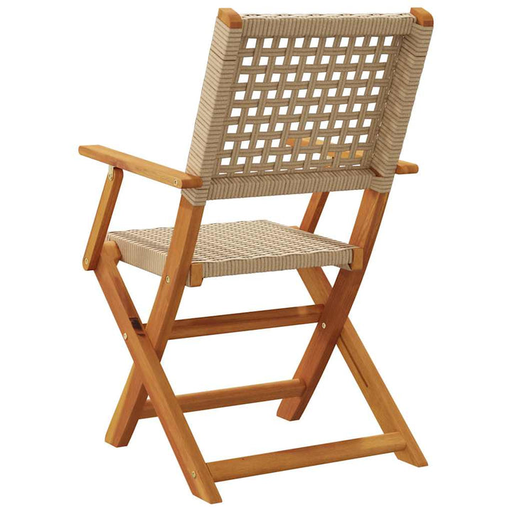 foldbare havestole 4 stk. polyrattan beige