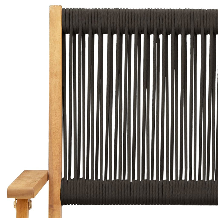 foldbare havestole 4 stk. massivt akacietræ sort