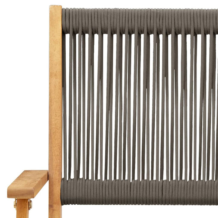 foldbare havestole 4 stk. massivt akacietræ grå