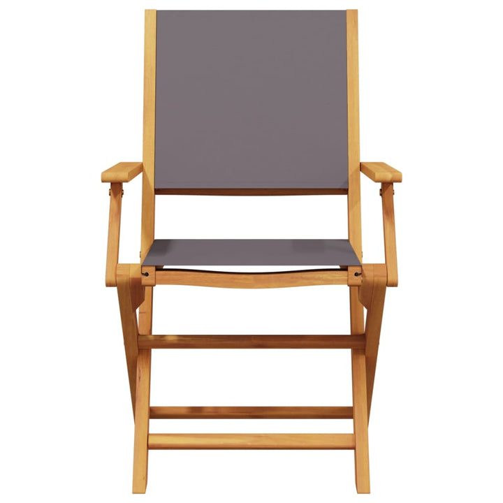 foldbare havestole 4 stk. stof og massivt træ antracit
