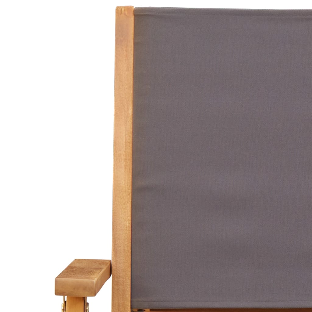 foldbare havestole 4 stk. stof og massivt træ antracit
