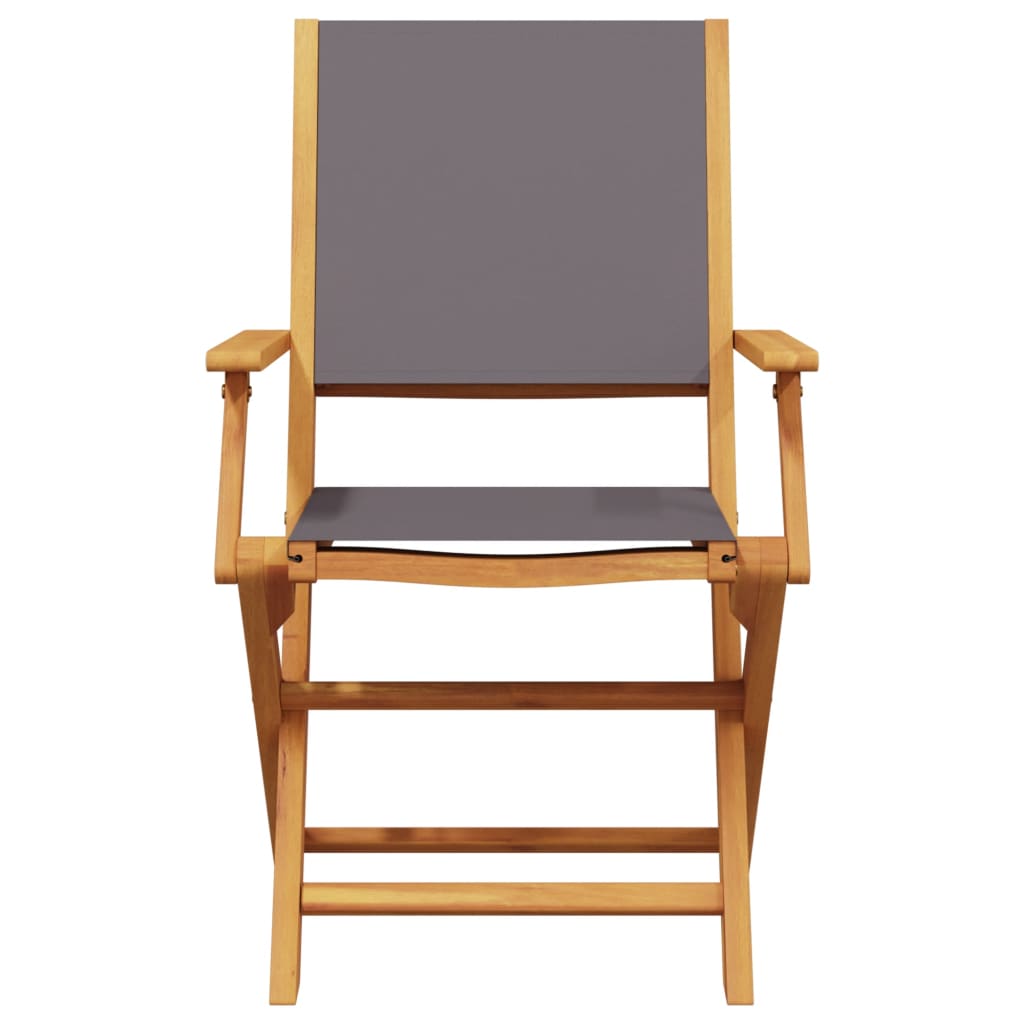 foldbare havestole 8 stk. stof og massivt træ antracit
