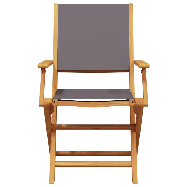 foldbare havestole 8 stk. stof og massivt træ antracit