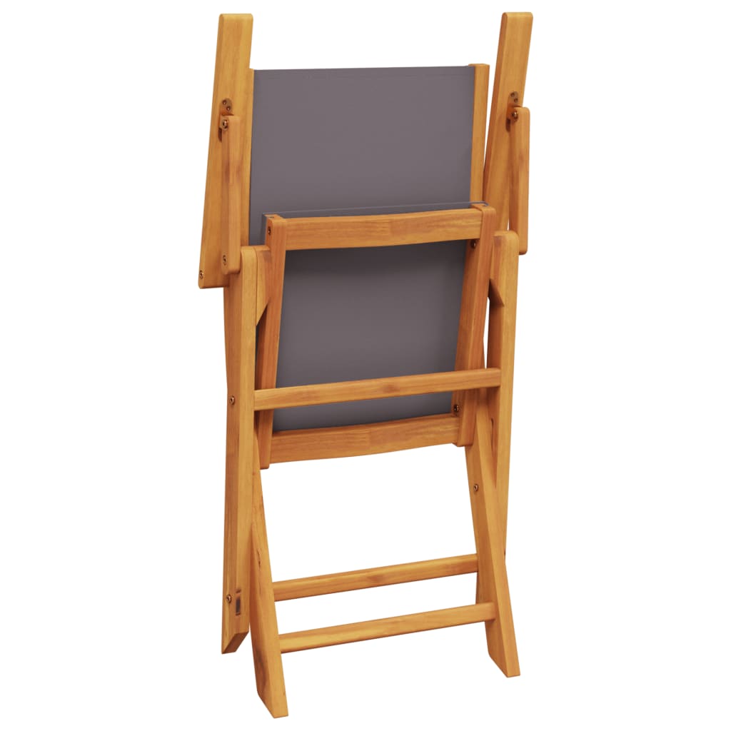 foldbare havestole 8 stk. stof og massivt træ antracit
