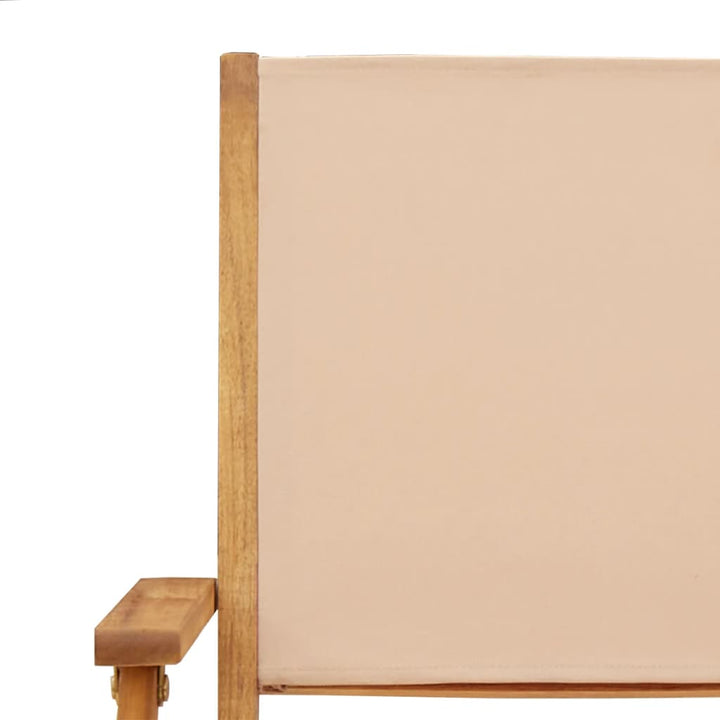 foldbare havestole 4 stk. stof og massivt træ beige