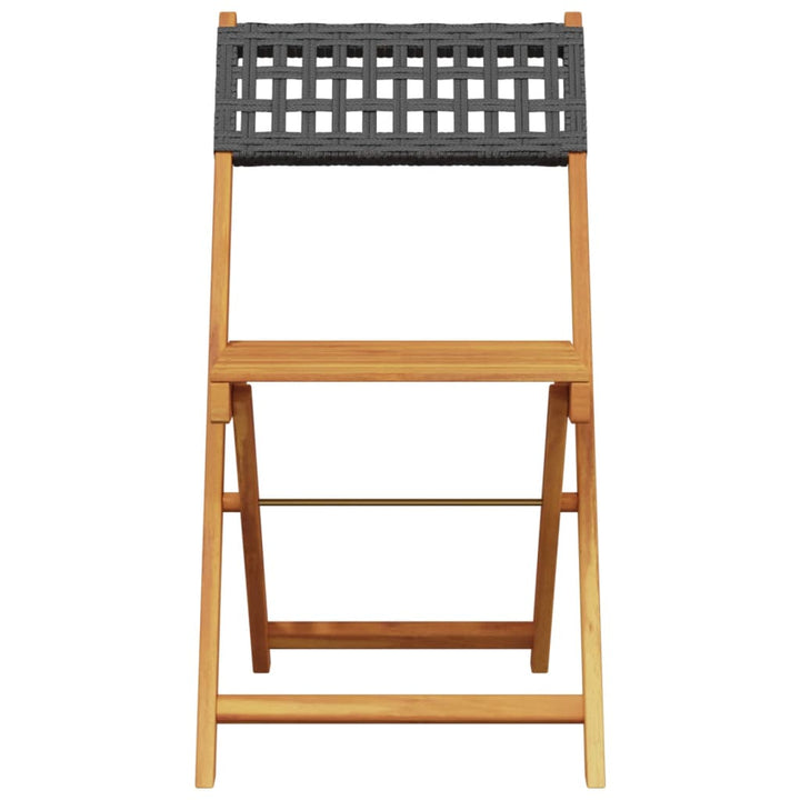 foldbare havestole 4 stk. polyrattan sort