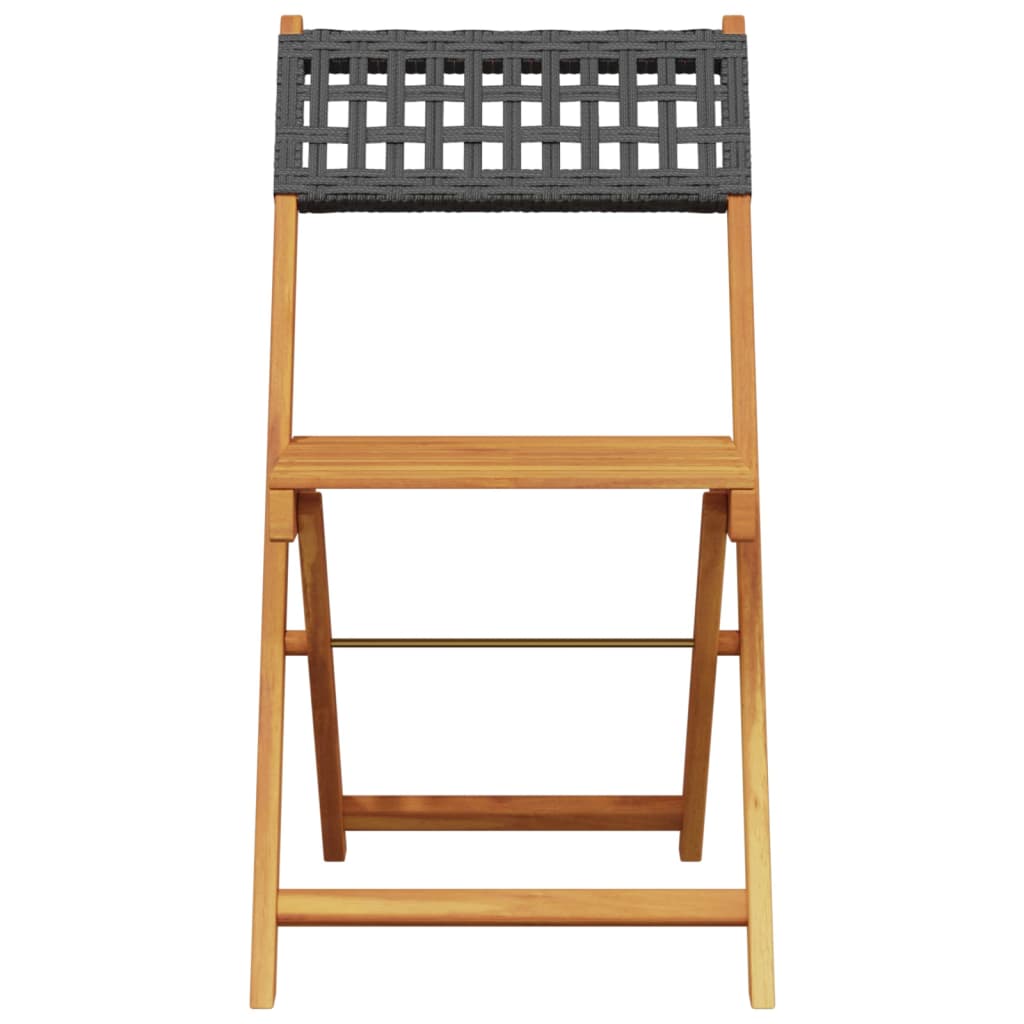 foldbare havestole 6 stk. polyrattan sort
