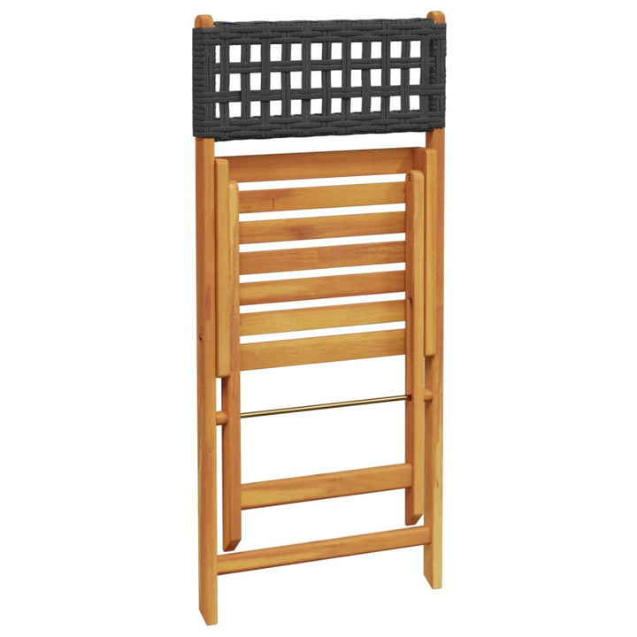 foldbare havestole 6 stk. polyrattan sort
