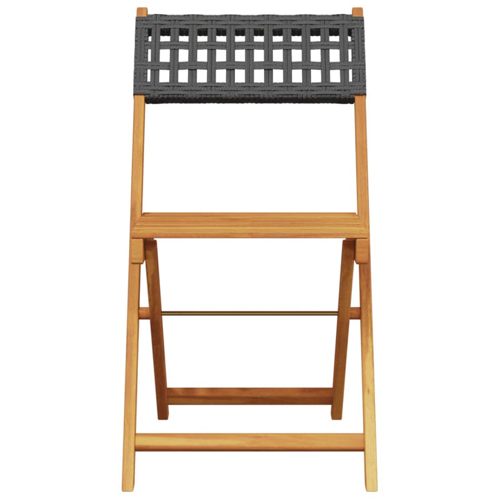 foldbare havestole 8 stk. polyrattan sort