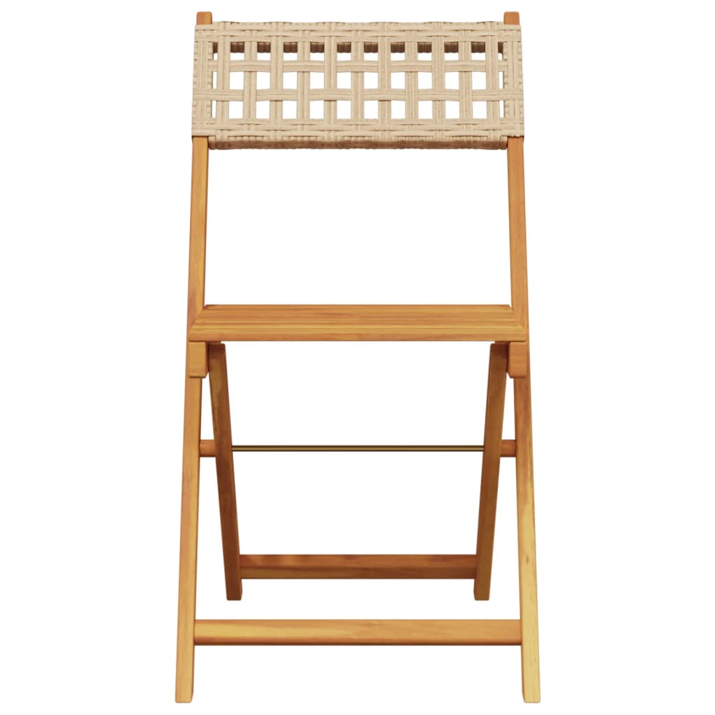 foldbare havestole 6 stk. polyrattan beige