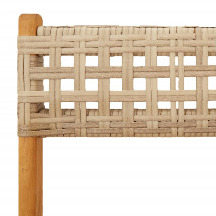 foldbare havestole 8 stk. polyrattan beige