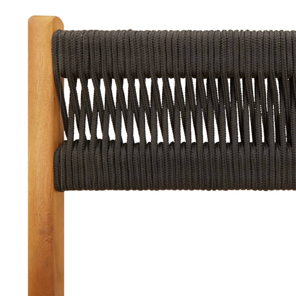 foldbare havestole 6 stk. massivt akacietræ sort
