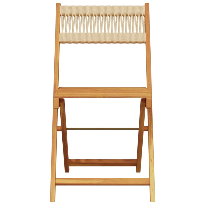 foldbare havestole 6 stk. massivt akacietræ beige