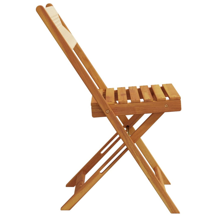 foldbare havestole 6 stk. massivt akacietræ beige