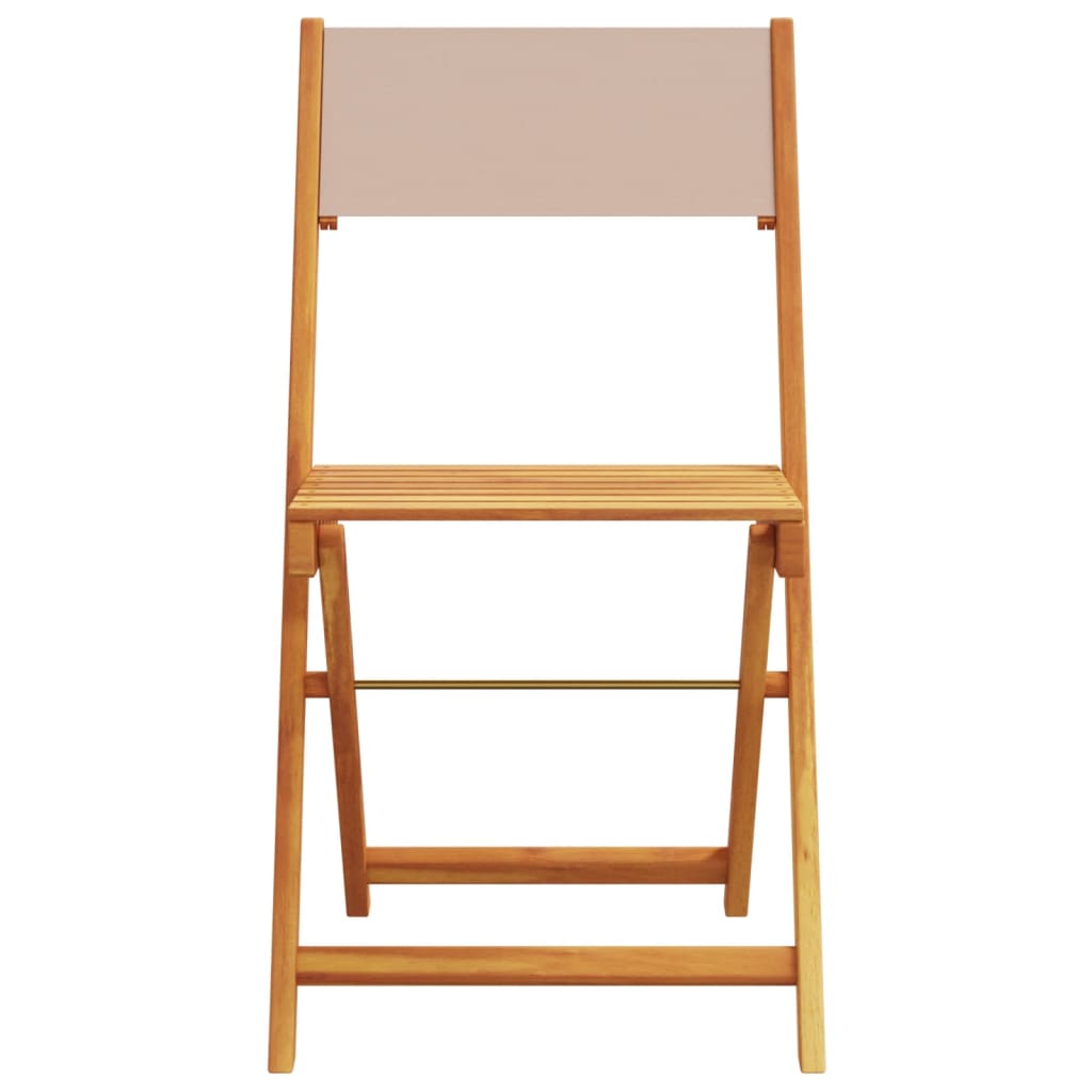 foldbare havestole 6 stk. stof og massivt træ gråbrunt