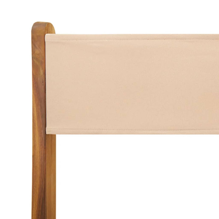 foldbare havestole 8 stk. stof og massivt træ beige