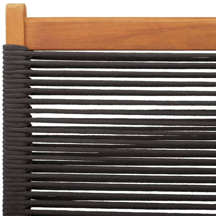 foldbare havestole 4 stk. massivt akacietræ sort