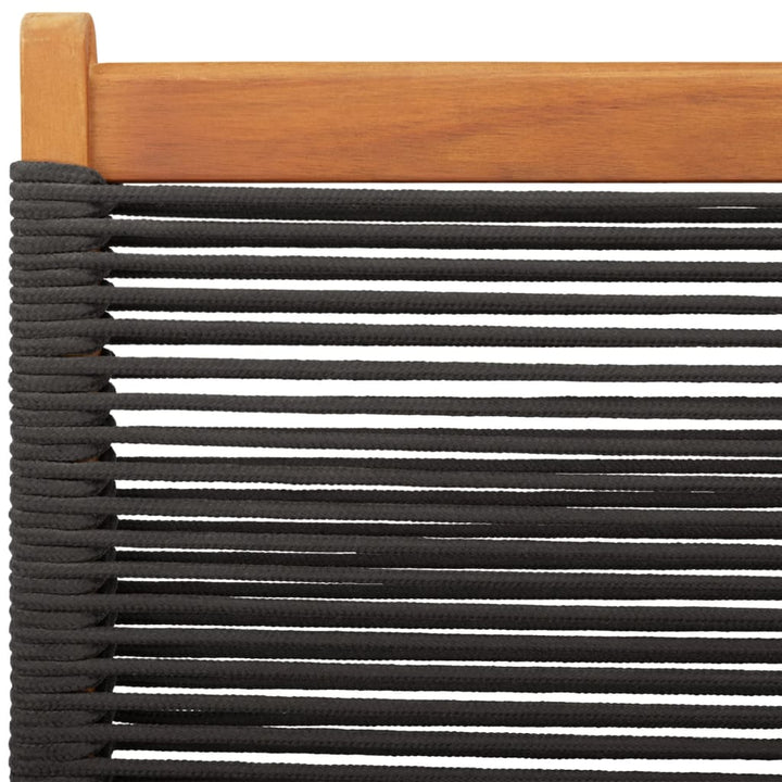 foldbare havestole 6 stk. massivt akacietræ sort