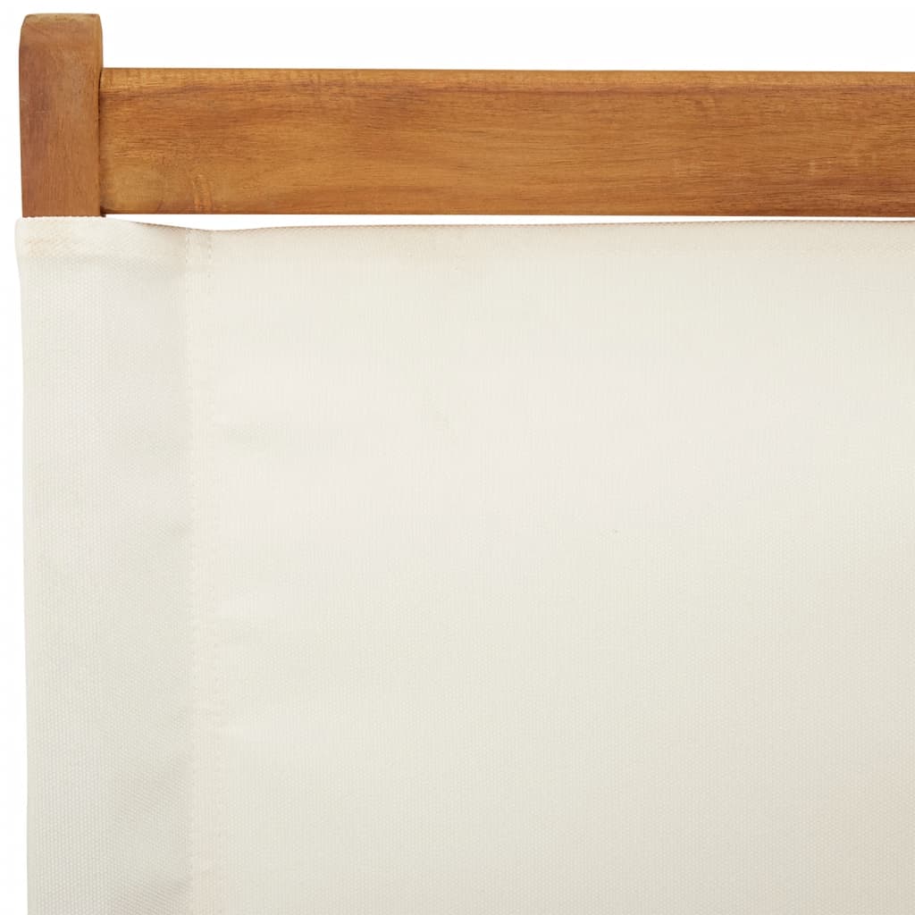 foldbare havestole 4 stk. stof og massivt træ cremehvid