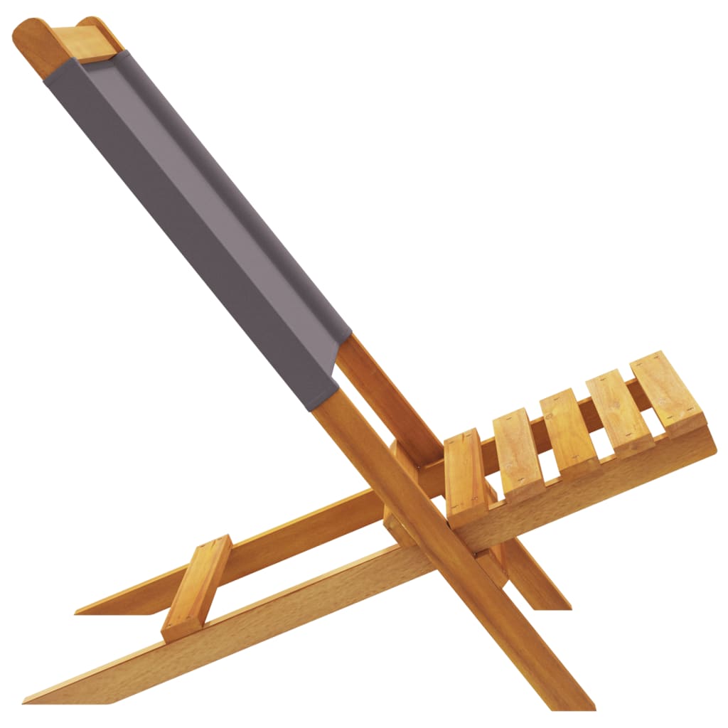 foldbare havestole 4 stk. stof og massivt træ antracit
