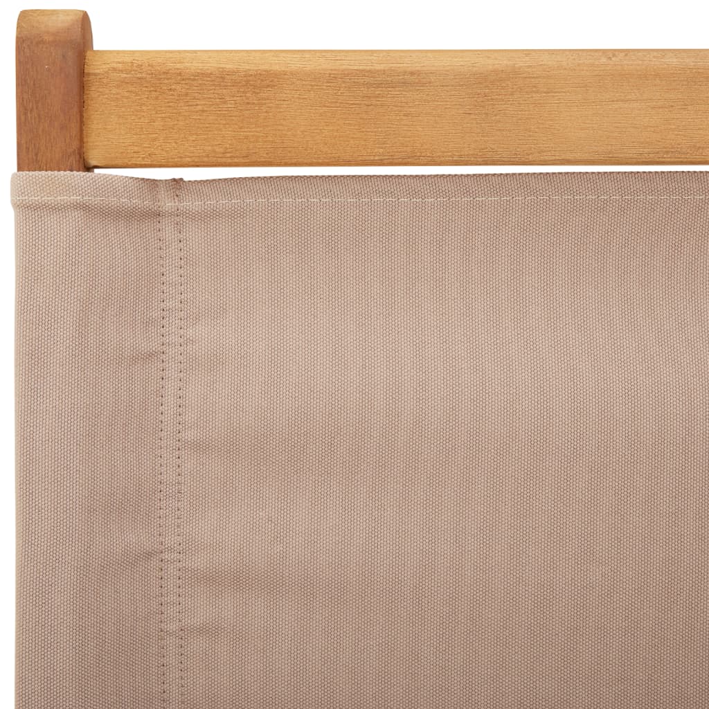 foldbare havestole 4 stk. gråbrunt stof massivt træ