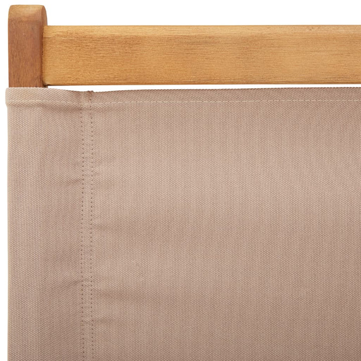 foldbare havestole 4 stk. gråbrunt stof massivt træ