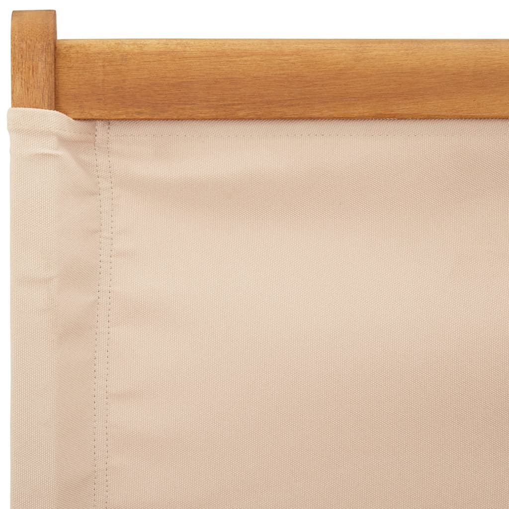 foldbare havestole 4 stk. stof og massivt træ beige