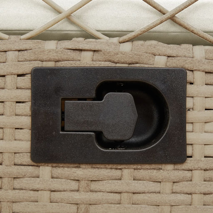 havestole 2 stk. med lænefunktion polyrattan beige