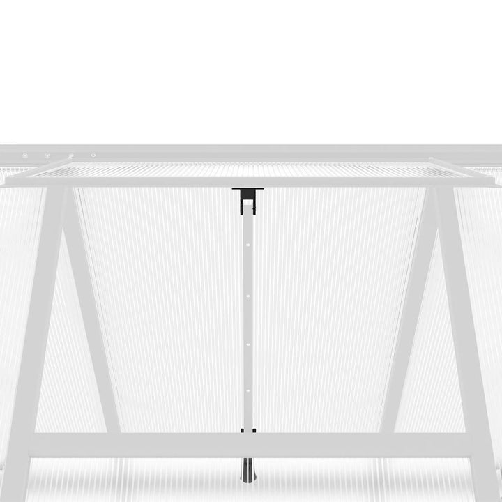 drivhus med fundamentramme 169x169x195 cm aluminium sølvfarvet