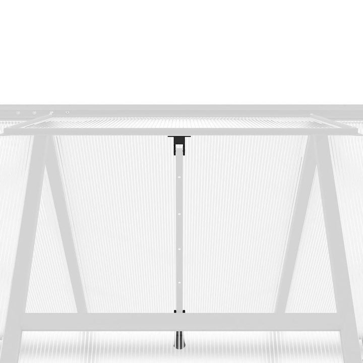 drivhus med fundamentramme 224x169x195 cm aluminium sølvfarvet