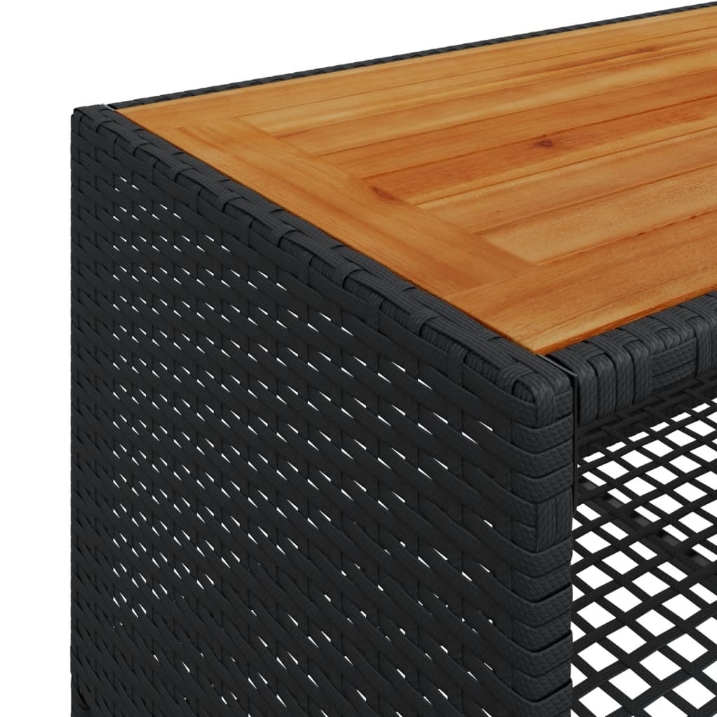 sofasæt til haven 4 dele med hynder polyrattan sort