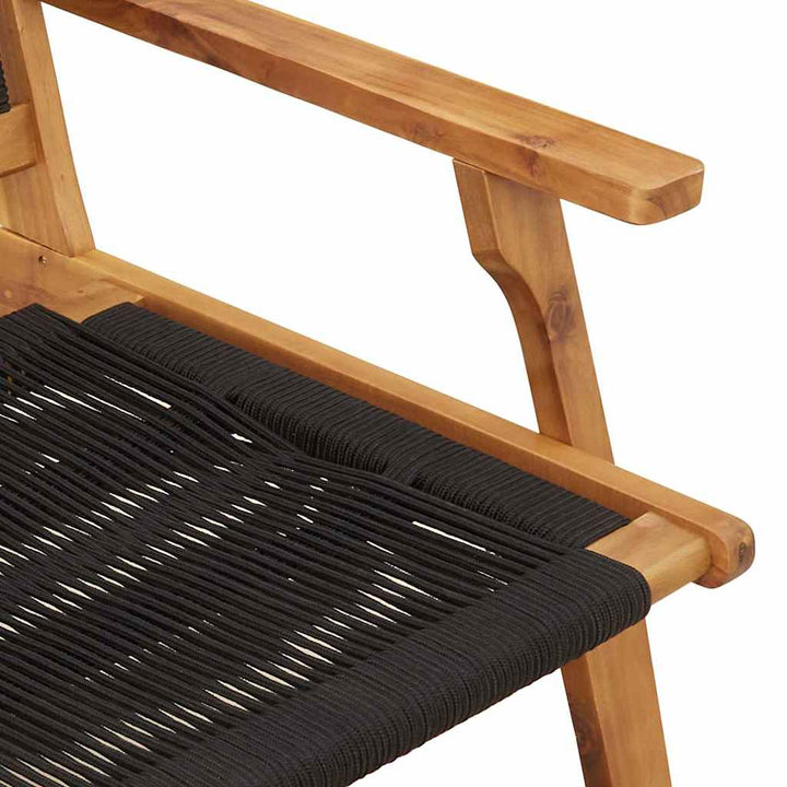 Haveborde med stole 3 pcs Sort 45 x 45 x 40 cm