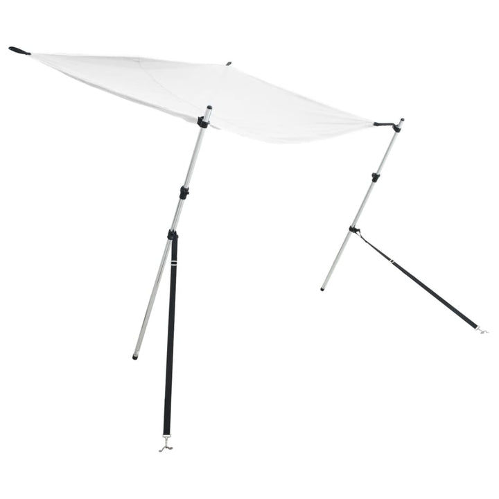 T-sejl til båd 170x170x(113-182,5) cm forlængerdel hvid