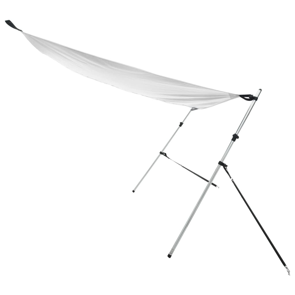 T-sejl til båd 170x170x(113-182,5) cm forlængerdel hvid