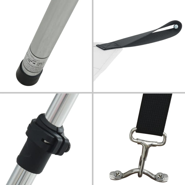 T-sejl til båd 170x170x(113-182,5) cm forlængerdel hvid