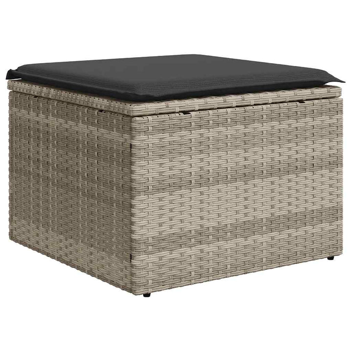 sofasæt til haven 7 dele med hynder polyrattan lysegrå