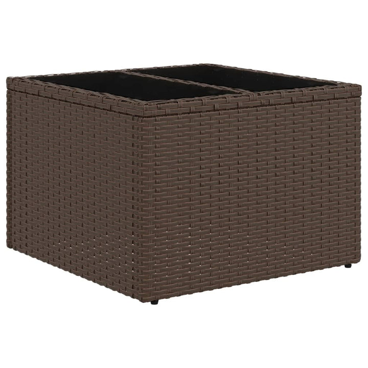 sofasæt til haven 7 dele med hynder polyrattan brun