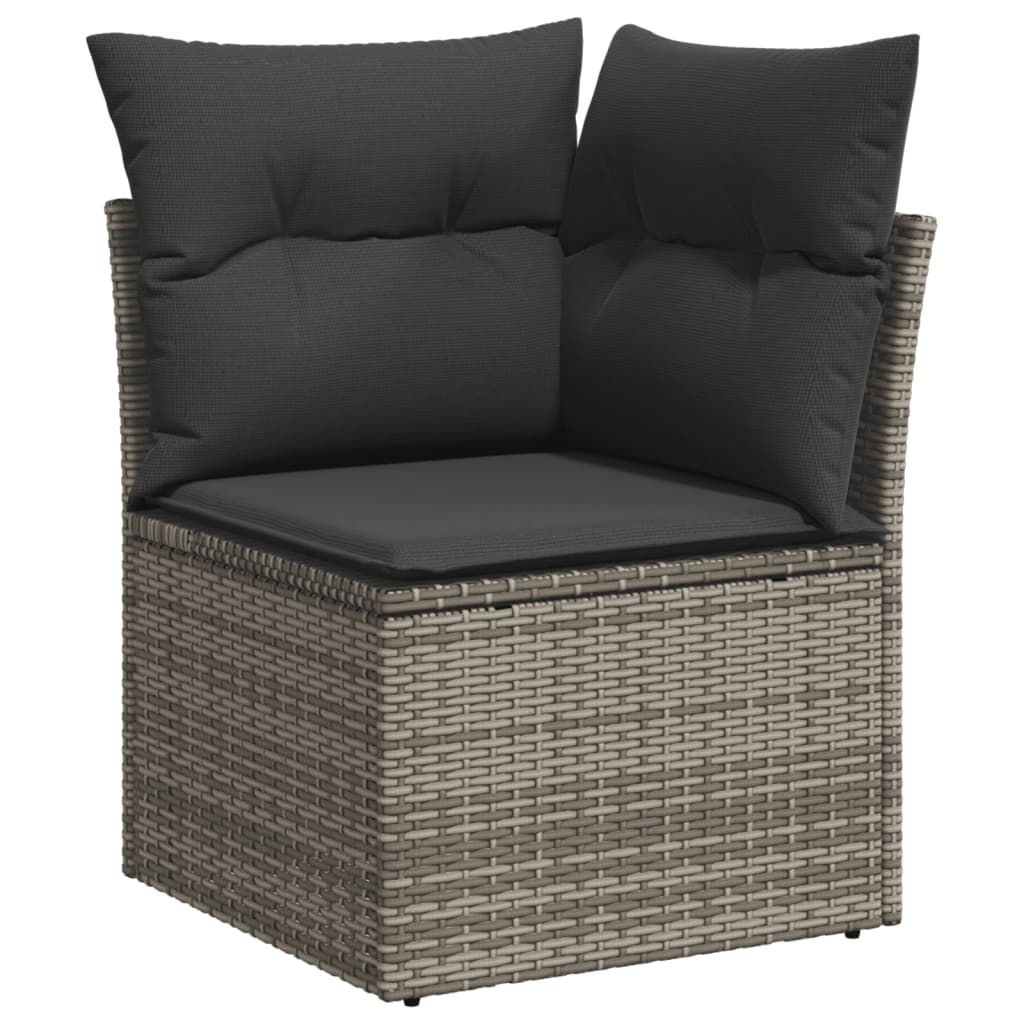 sofasæt til haven 8 dele med hynder polyrattan grå