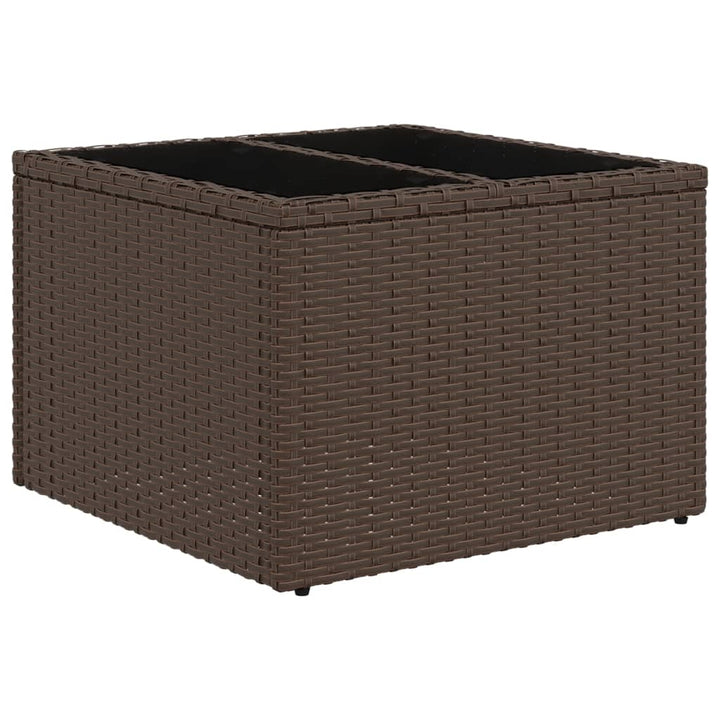 sofasæt til haven 9 dele med hynder polyrattan brun
