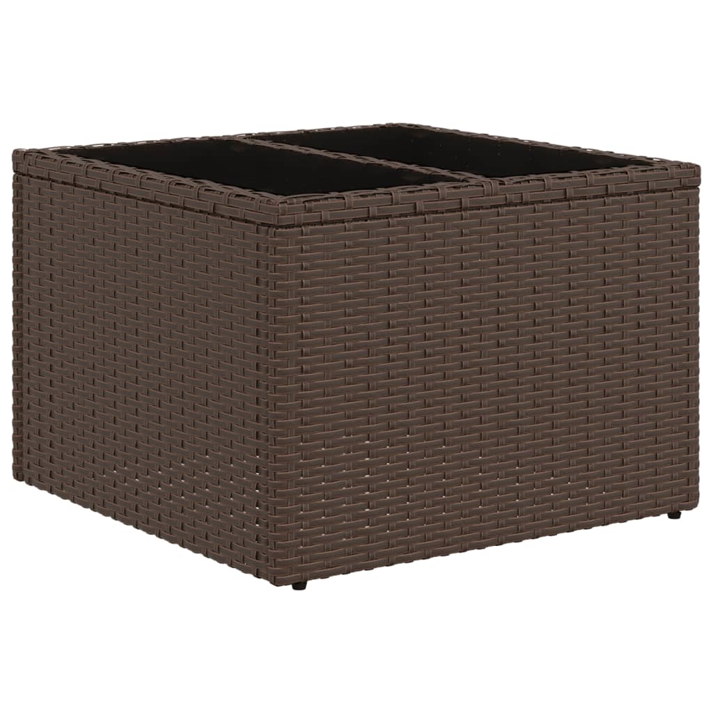 sofasæt til haven 9 dele med hynder polyrattan brun