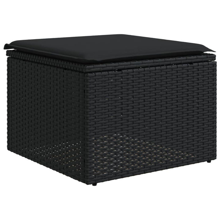 sofasæt til haven 8 dele med hynder polyrattan sort