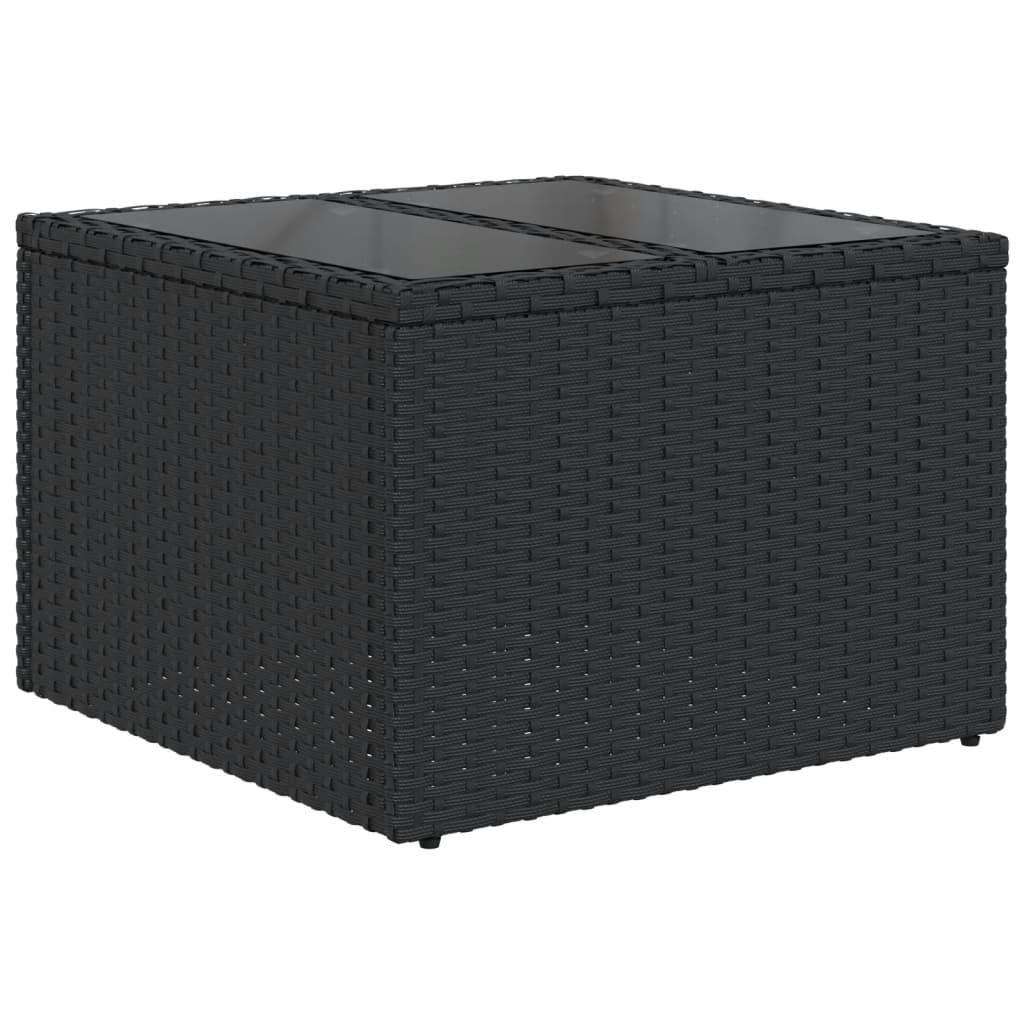 sofasæt til haven 8 dele med hynder polyrattan sort