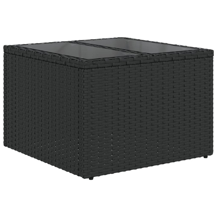 sofasæt til haven 8 dele med hynder polyrattan sort