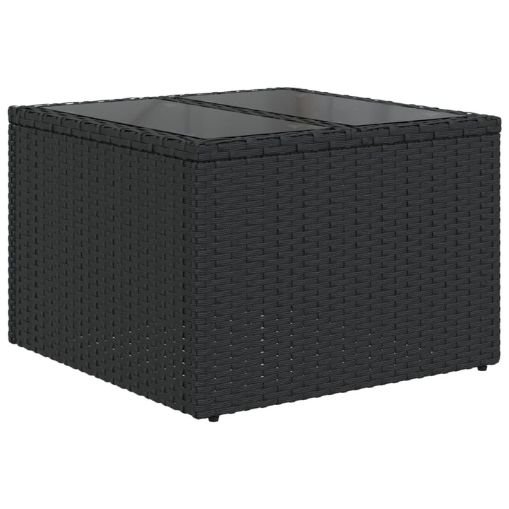 sofasæt til haven 8 dele med hynder polyrattan sort