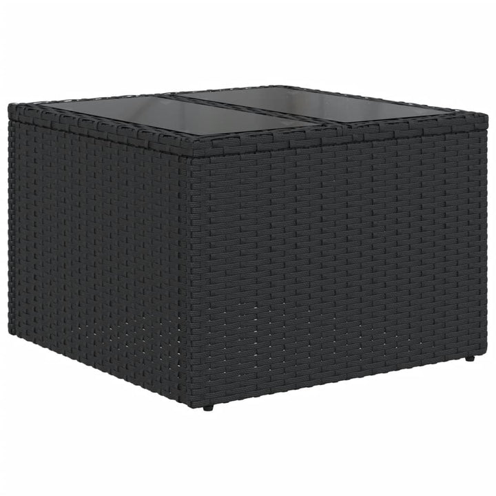 sofasæt til haven 9 dele med hynder polyrattan sort