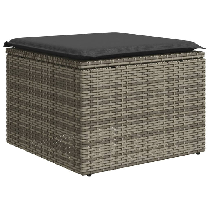 sofasæt til haven 9 dele med hynder polyrattan grå