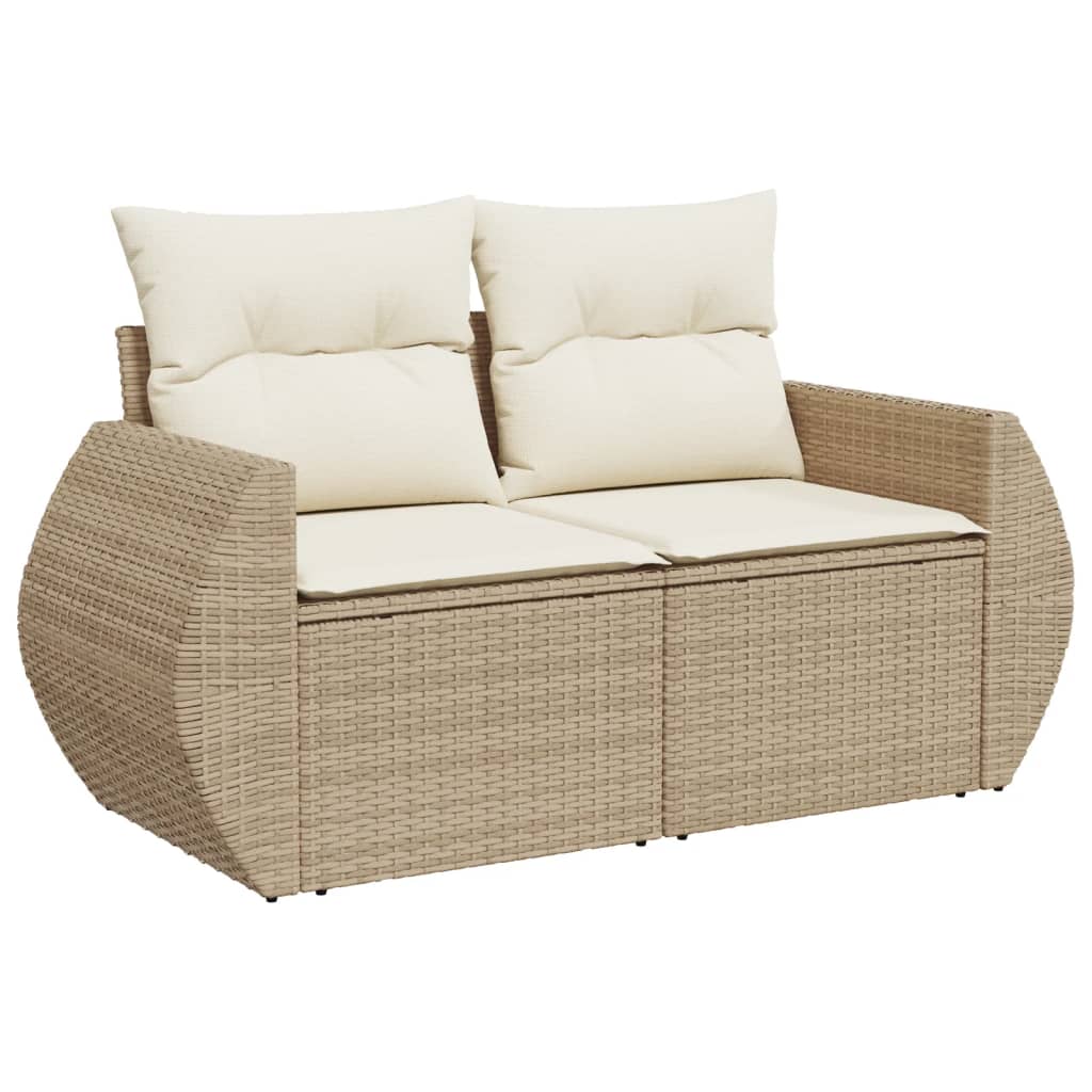 sofasæt til haven 11 dele med hynder polyrattan beige